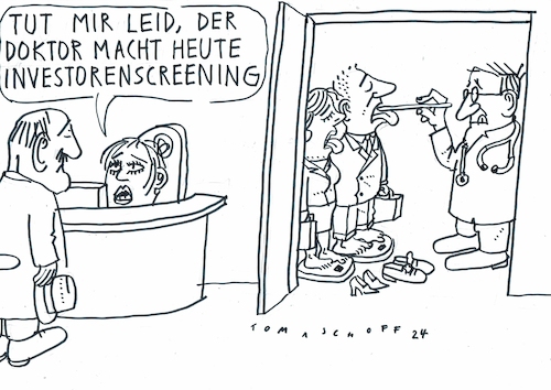 Cartoon: Investoren (medium) by Jan Tomaschoff tagged ärzte,praxis,investoren,ärzte,praxis,investoren