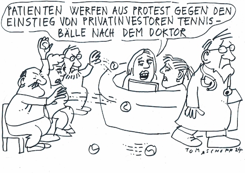 Cartoon: Investoren (medium) by Jan Tomaschoff tagged praxis,investoren,gesundheitswesen,gewinn,praxis,investoren,gesundheitswesen,gewinn