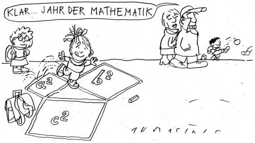 Cartoon: Jahr der Mathematik (medium) by Jan Tomaschoff tagged mathematik,bildung,education,
