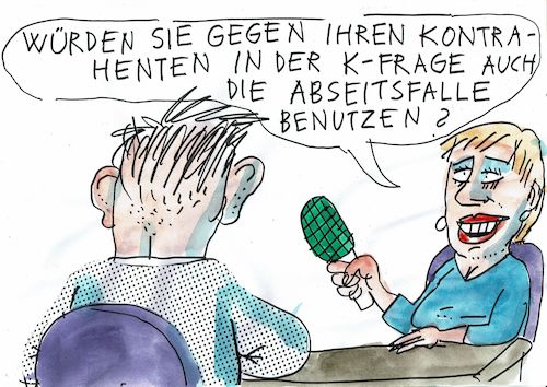 Cartoon: K Frage (medium) by Jan Tomaschoff tagged frage,kandidaten,cdu,csu,frage,kandidaten,cdu,csu
