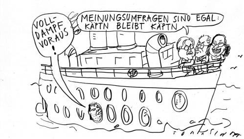 Cartoon: Kapitän (medium) by Jan Tomaschoff tagged spd,beck