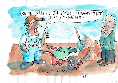 Cartoon: Karre (medium) by Jan Tomaschoff tagged sprache,phrasen,technik,management,sprache,phrasen,technik,management