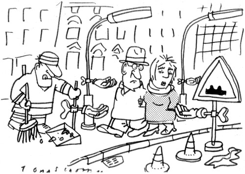 Cartoon: Klamme Kommunen (medium) by Jan Tomaschoff tagged städte,gemeinden,kommunen,schulden