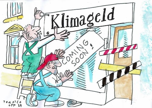 Cartoon: Klimageld (medium) by Jan Tomaschoff tagged klimageld,haushalt,finanzen,klimageld,haushalt,finanzen