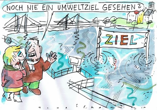 Cartoon: Klimaziel (medium) by Jan Tomaschoff tagged klimawandel,klimaziele,klimawandel,klimaziele