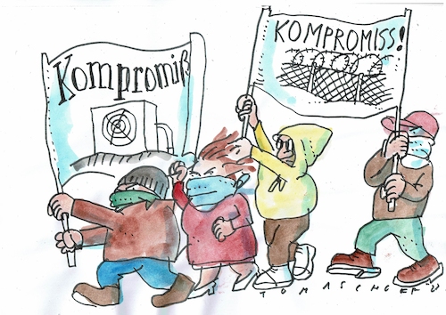 Cartoon: Kompromiss (medium) by Jan Tomaschoff tagged heizung,migration,kompromisse,heizung,migration,kompromisse