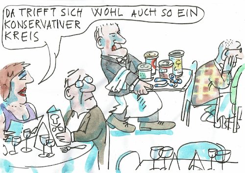 Cartoon: konservativ (medium) by Jan Tomaschoff tagged konservative,konservative