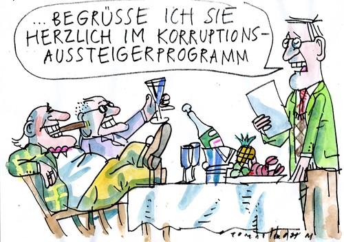 Cartoon: Korruptionsbekämpfung (medium) by Jan Tomaschoff tagged korruption,korruption