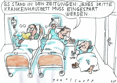 Cartoon: Krankenhausbett (medium) by Jan Tomaschoff tagged gesundheit,reform,krankenhaus,gesundheit,reform,krankenhaus