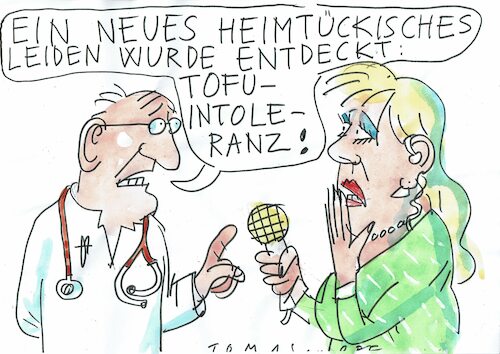 Cartoon: Krankheit (medium) by Jan Tomaschoff tagged ernährung,krankheit,angst,ernährung,krankheit,angst