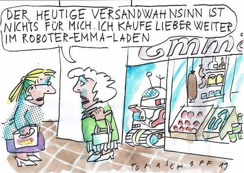 Cartoon: Laden (medium) by Jan Tomaschoff tagged handel,einkauf,handel,einkauf
