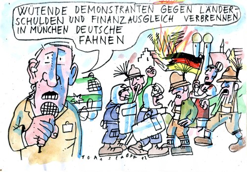 Cartoon: Länderfinanzuasgleich (medium) by Jan Tomaschoff tagged länderfinanzausgleich,solidarität,wahlen,länderfinanzausgleich,solidarität,wahlen