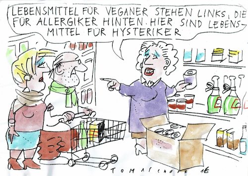 Cartoon: Lebensmittel (medium) by Jan Tomaschoff tagged ernährung,gesundheit,angst,ernährung,gesundheit,angst