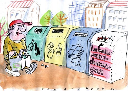 Cartoon: Lebensversicherung (medium) by Jan Tomaschoff tagged lebensversicherung,geldanlage,zinsen,lebensversicherung,geldanlage,zinsen