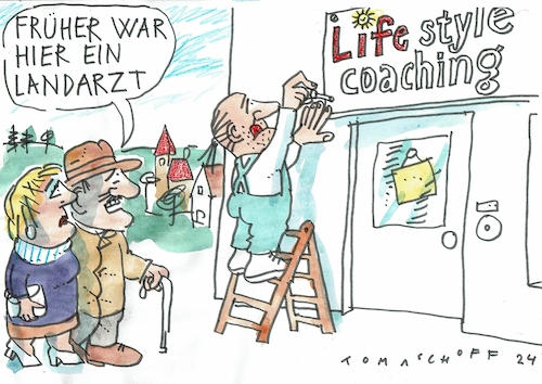 Cartoon: Life style (medium) by Jan Tomaschoff tagged gesundheit,landarzt,life,style,gesundheit,landarzt,life,style