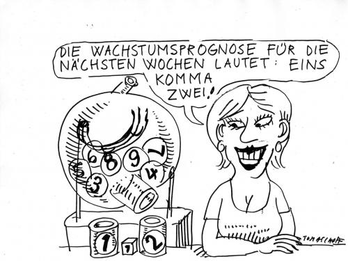 Cartoon: Lotto (medium) by Jan Tomaschoff tagged wachstum,konjunktur,rezession,lotto