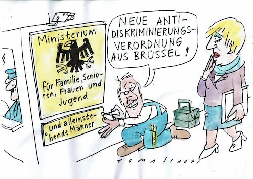 Cartoon: Männer (medium) by Jan Tomaschoff tagged gesellschaft,minderheit,mehrheit,gesellschaft,minderheit,mehrheit