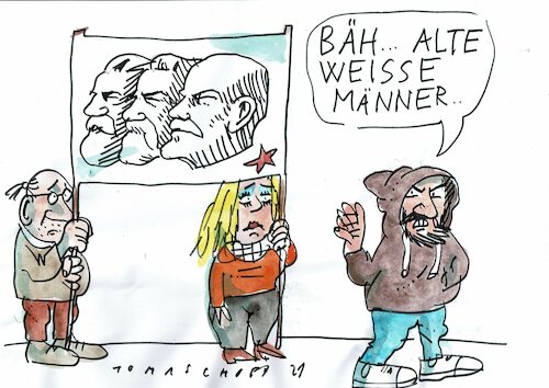 Cartoon: Männer (medium) by Jan Tomaschoff tagged schlagworte,linke,rassismus,minderheiten,schlagworte,linke,rassismus,minderheiten