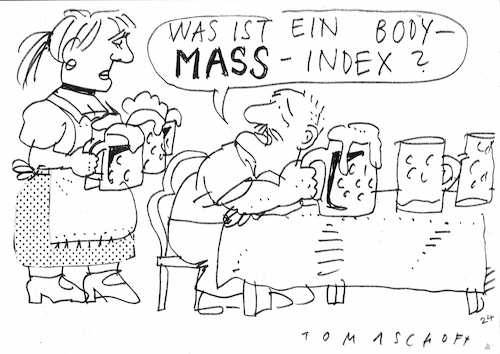 Cartoon: Mass (medium) by Jan Tomaschoff tagged body,mass,index,bier,missverständnis,body,mass,index,bier,missverständnis