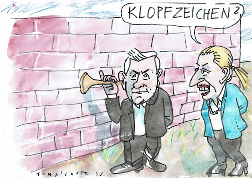 Cartoon: Mauer (medium) by Jan Tomaschoff tagged wahlen,brandmauer,afd,holm,wahlen,brandmauer,afd,holm
