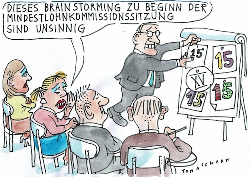 Cartoon: Mindestlohn (medium) by Jan Tomaschoff tagged mindestlohn,versprechen,wahlkampf,mindestlohn,versprechen,wahlkampf