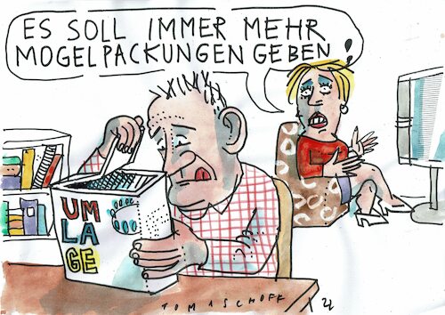Cartoon: Mogelpackung (medium) by Jan Tomaschoff tagged gasumlage,gerechtigkeit,gasumlage,gerechtigkeit