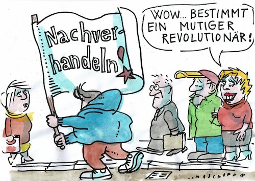 Cartoon: Nachverhandeln (medium) by Jan Tomaschoff tagged groko,spd,kühnert,groko,spd,kühnert