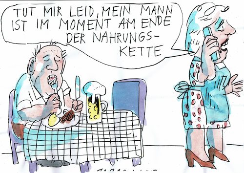 Cartoon: Nahrungskette (medium) by Jan Tomaschoff tagged essen,ernährung,essen,ernährung