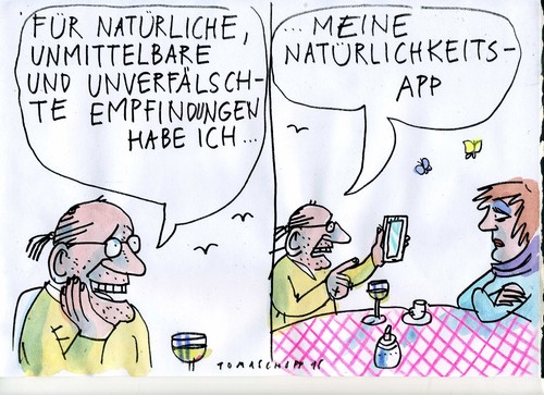 Cartoon: natürlich (medium) by Jan Tomaschoff tagged medien,natur,medien,natur