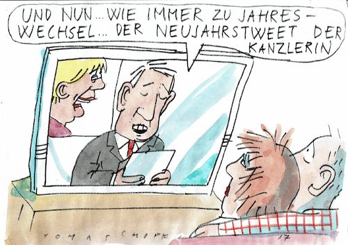 Cartoon: Neujahr (medium) by Jan Tomaschoff tagged neujahr,neujahr