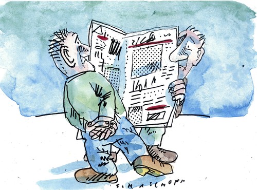 Cartoon: News (medium) by Jan Tomaschoff tagged zeitungen,presse,zeitungen,presse