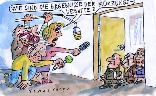 Cartoon: no (medium) by Jan Tomaschoff tagged cuts,cuts