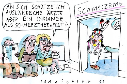 Cartoon: no (medium) by Jan Tomaschoff tagged health,pain,health,pain
