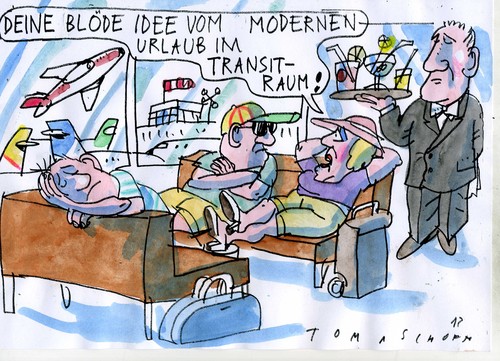 Cartoon: no (medium) by Jan Tomaschoff tagged tourism,whistle,blower,tourism,whistle,blower