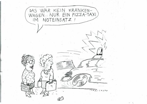 Cartoon: Notfall (medium) by Jan Tomaschoff tagged gesubdheit,wohlstand,essen,gesubdheit,wohlstand,essen