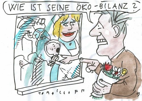 Cartoon: Ökobilanz (medium) by Jan Tomaschoff tagged mensch,umwelt,mensch,umwelt