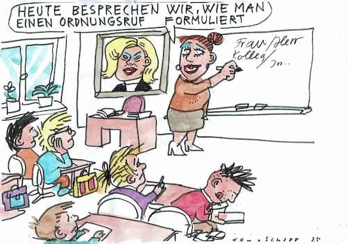 Cartoon: Ordnungsruf (medium) by Jan Tomaschoff tagged parlament,bundestag,parlament,bundestag
