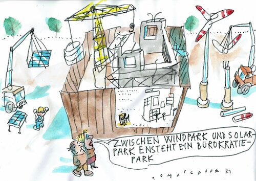 Cartoon: Park (medium) by Jan Tomaschoff tagged windkraft,sonnenenrgie,energiekrise,bürokratie,windkraft,sonnenenrgie,energiekrise,bürokratie