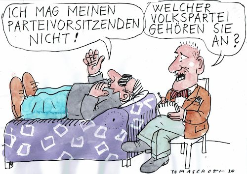 Cartoon: Parteivorsitz (medium) by Jan Tomaschoff tagged spd,cdu,parteien,spd,cdu,parteien