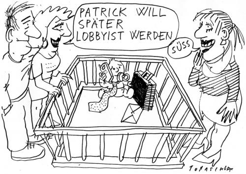 Cartoon: Patrick (medium) by Jan Tomaschoff tagged lobbyisten