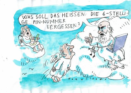 Cartoon: PIN (medium) by Jan Tomaschoff tagged bürokratie,daten,persönlichkeit,bürokratie,daten,persönlichkeit