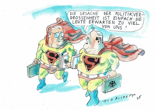 Cartoon: Politiker (medium) by Jan Tomaschoff tagged politiker,egoismus,größenwahn,verdrossenheit,politiker,egoismus,größenwahn,verdrossenheit