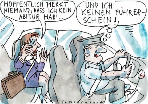 Cartoon: Politikerabitur (medium) by Jan Tomaschoff tagged politiker,lebenslauf,lügen,politiker,lebenslauf,lügen