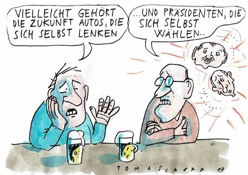 Cartoon: Präsidialdemokratie (medium) by Jan Tomaschoff tagged autokratie,autokratie