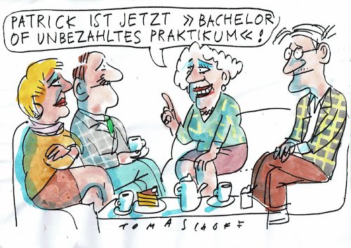 Cartoon: Praktikant (medium) by Jan Tomaschoff tagged jobs,praktika,ausbeutung,bezahlung,jobs,praktika,ausbeutung,bezahlung
