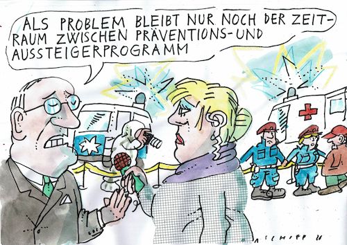 Cartoon: Programme (medium) by Jan Tomaschoff tagged terror,fanatismus,terror,fanatismus