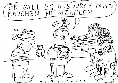 Cartoon: Rauchen (medium) by Jan Tomaschoff tagged gesundheit,rauchen,verbot,gesundheit,rauchen,verbot