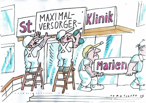 Cartoon: Reform (medium) by Jan Tomaschoff tagged krankenhaus,gersundheit,kosten,krankenhaus,gersundheit,kosten