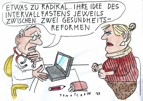Cartoon: Reformen (medium) by Jan Tomaschoff tagged gesundjeit,reformen,diät,gesundjeit,reformen,diät