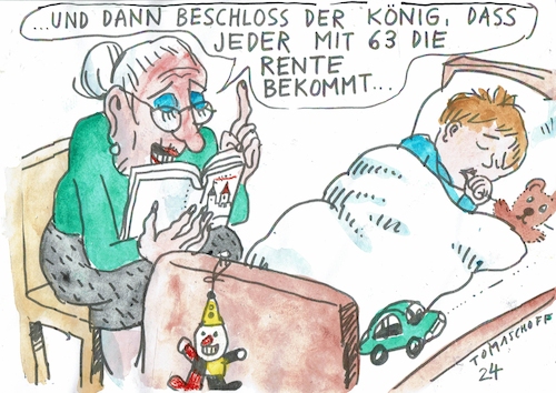 Cartoon: Rente 63 (medium) by Jan Tomaschoff tagged rentenversicherung,alter,geld,rentenversicherung,alter,geld